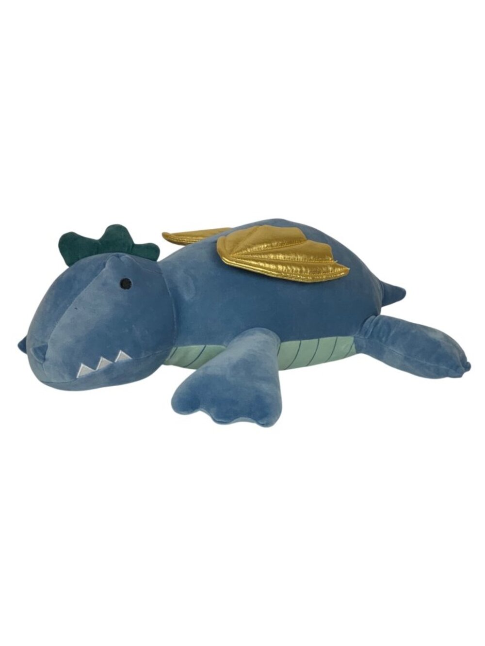 Pillowfort Bergen Blue Dragon Golden Wings Weighted Plush Throw Pillow 2024